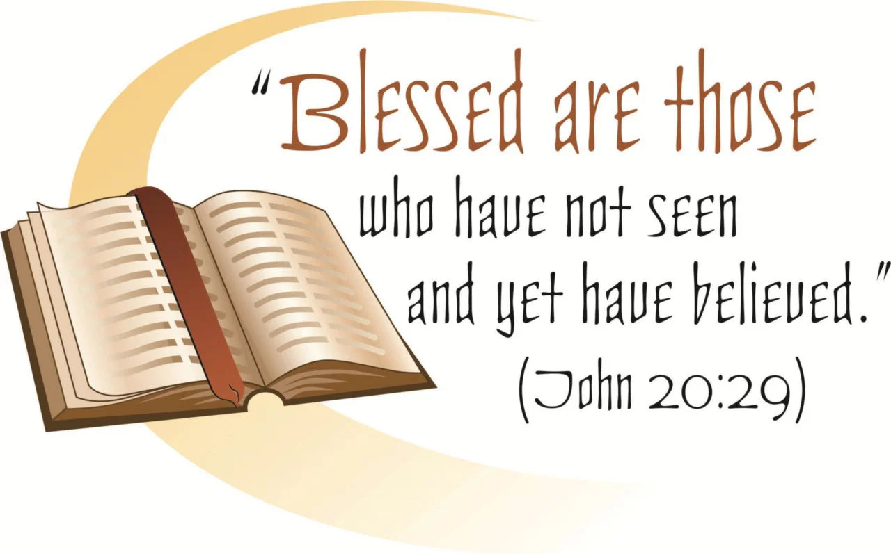 Wall Design Pieces Blessed Are Those Inspirational John 2029 Kjv Bible Quote Home 12 X 24 Inches