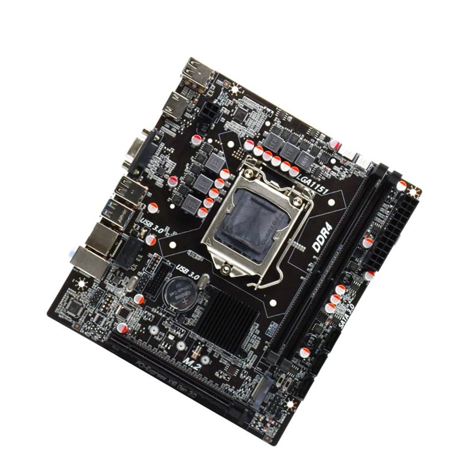 Computer Motherboard - DDR4 H310B4 - LGA1151 CPU Support - Dual Channel - Dual M.2 Interface - Realtek 100Mbit - USB3.0 - SATA3.0 - All-Solid Capacitors - High-Speed Transmission - High-Clear Visual E