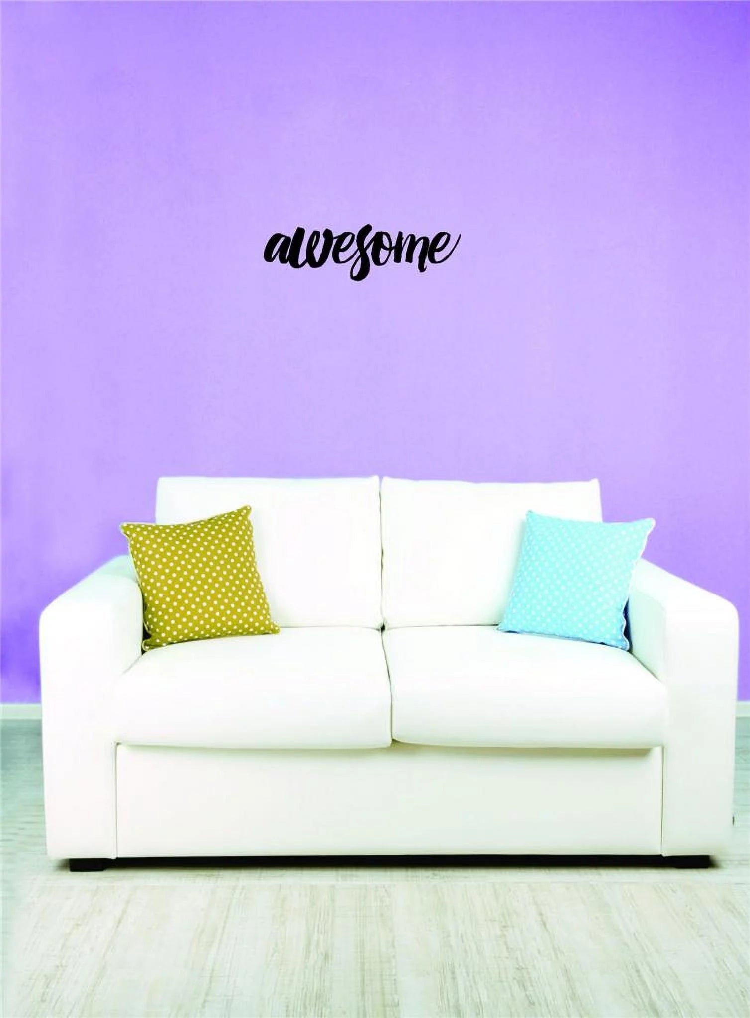 Custom Designs Awesome Text Lettering Life Quote6 X 24 Inches