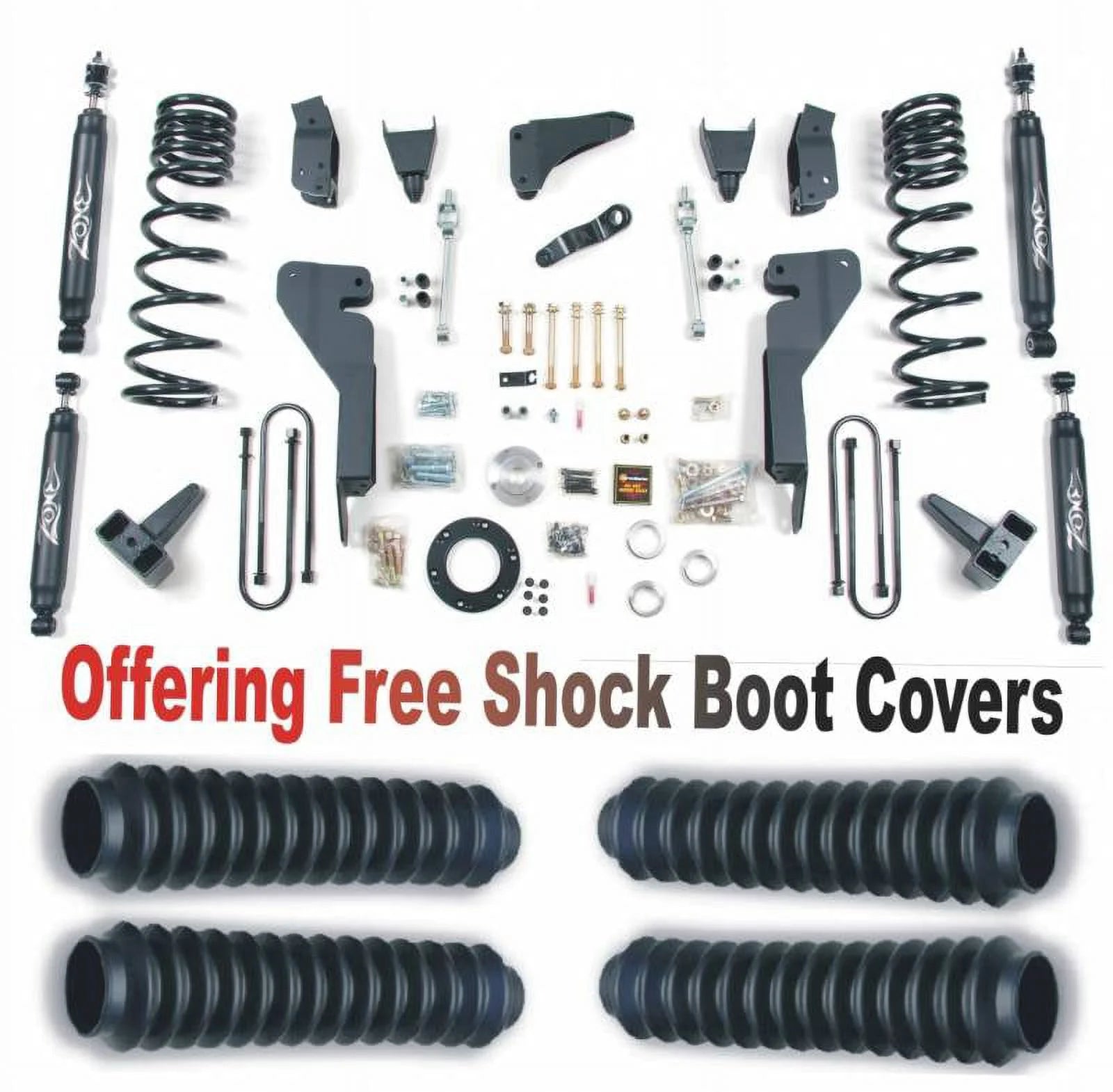 ZoneOffRoad 2009-2013 Fits Dodge Ram 2500 2009-2012 Ram 3500 8 Suspension System 4WD Diesel With Free Boot Protectors D36N/ZONU3100X4