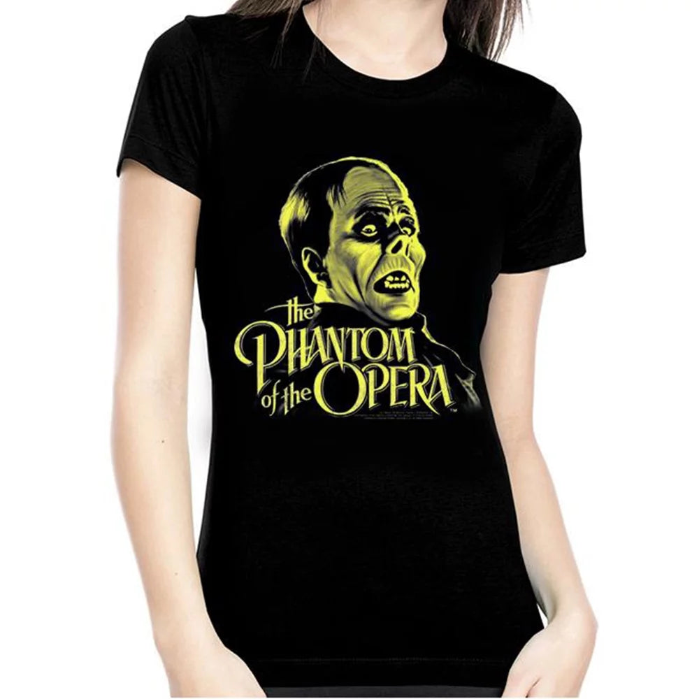Universal Phantom of The Opera Glow in The Dark Juniors T-Shirt L