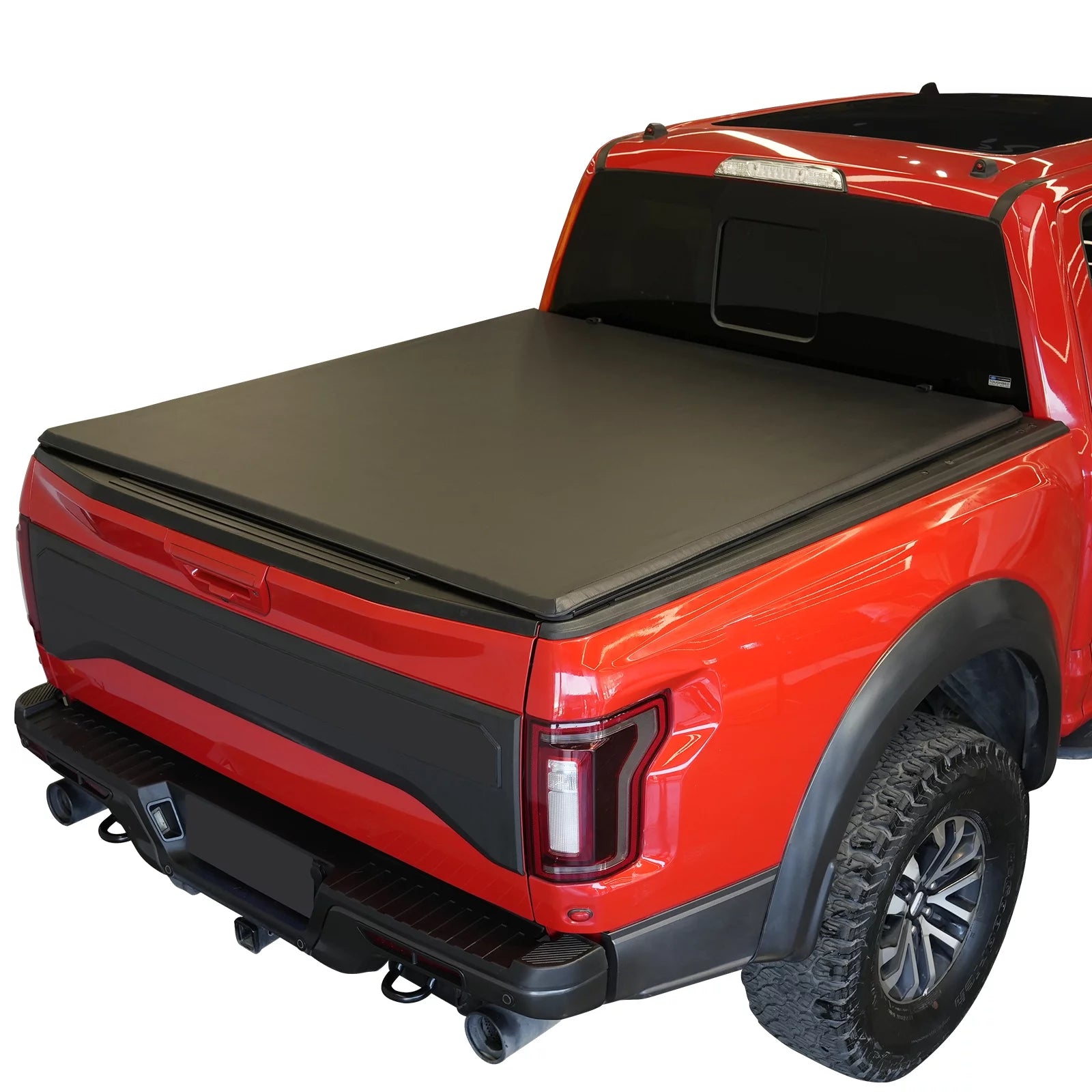 XTWEEX Soft Roll Up Truck Bed Tonneau Cover Fits 2007-2013 Toyota Tundra Feetside 6.5 ft Bed Short Black