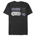 Men's Nintendo SNES Controller '90  Graphic Tee Black X Large
