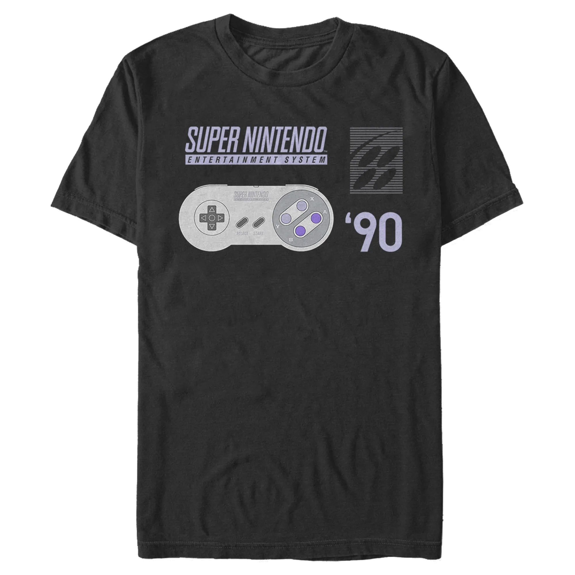Men's Nintendo SNES Controller '90  Graphic Tee Black X Large