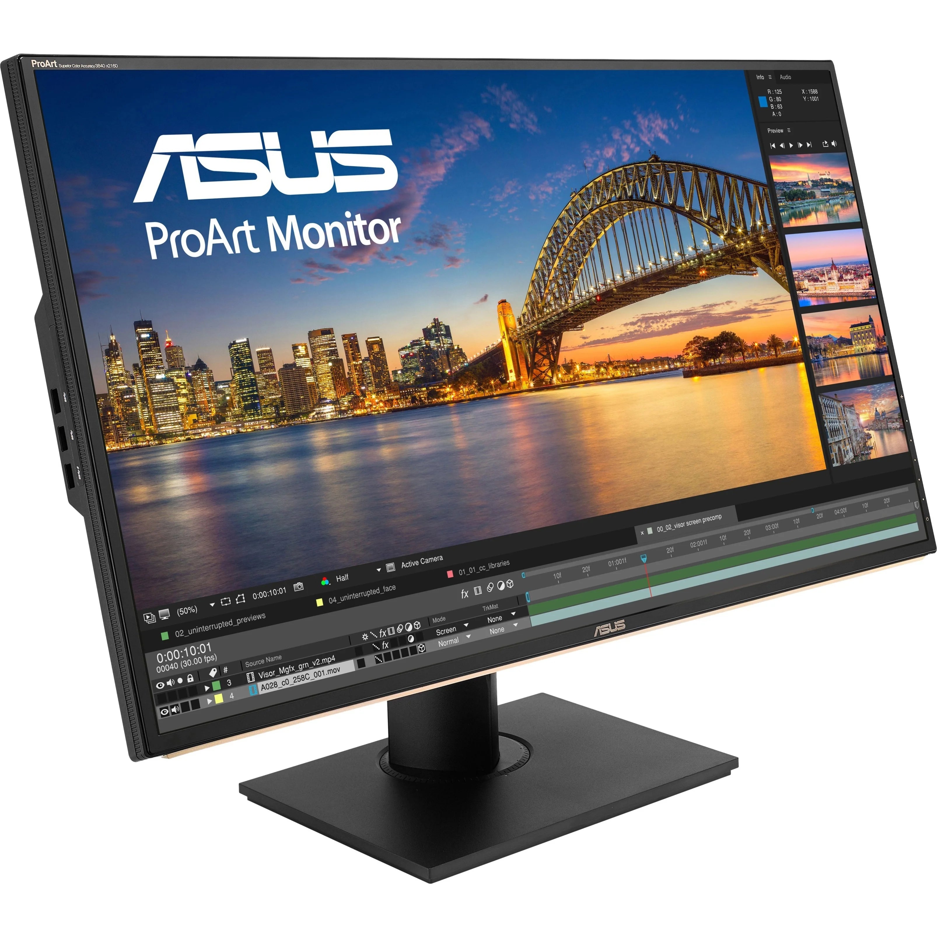 Asus ProArt PA329C 32 Class 4K UHD LCD Monitor, 16:9, Black
