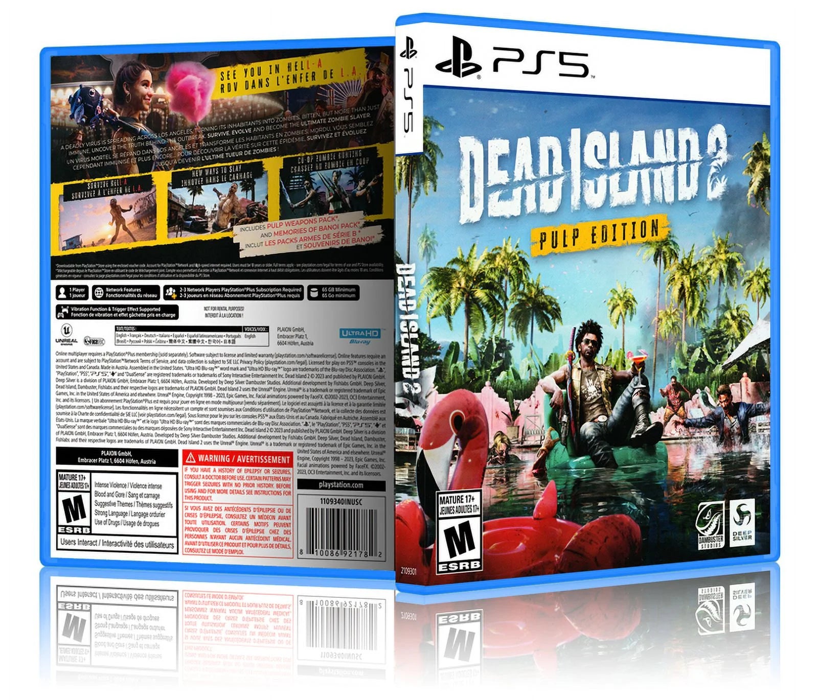 Dead Island 2: Pulp Edition - Replacement PS5 Cover and Case. NO GAME!!
