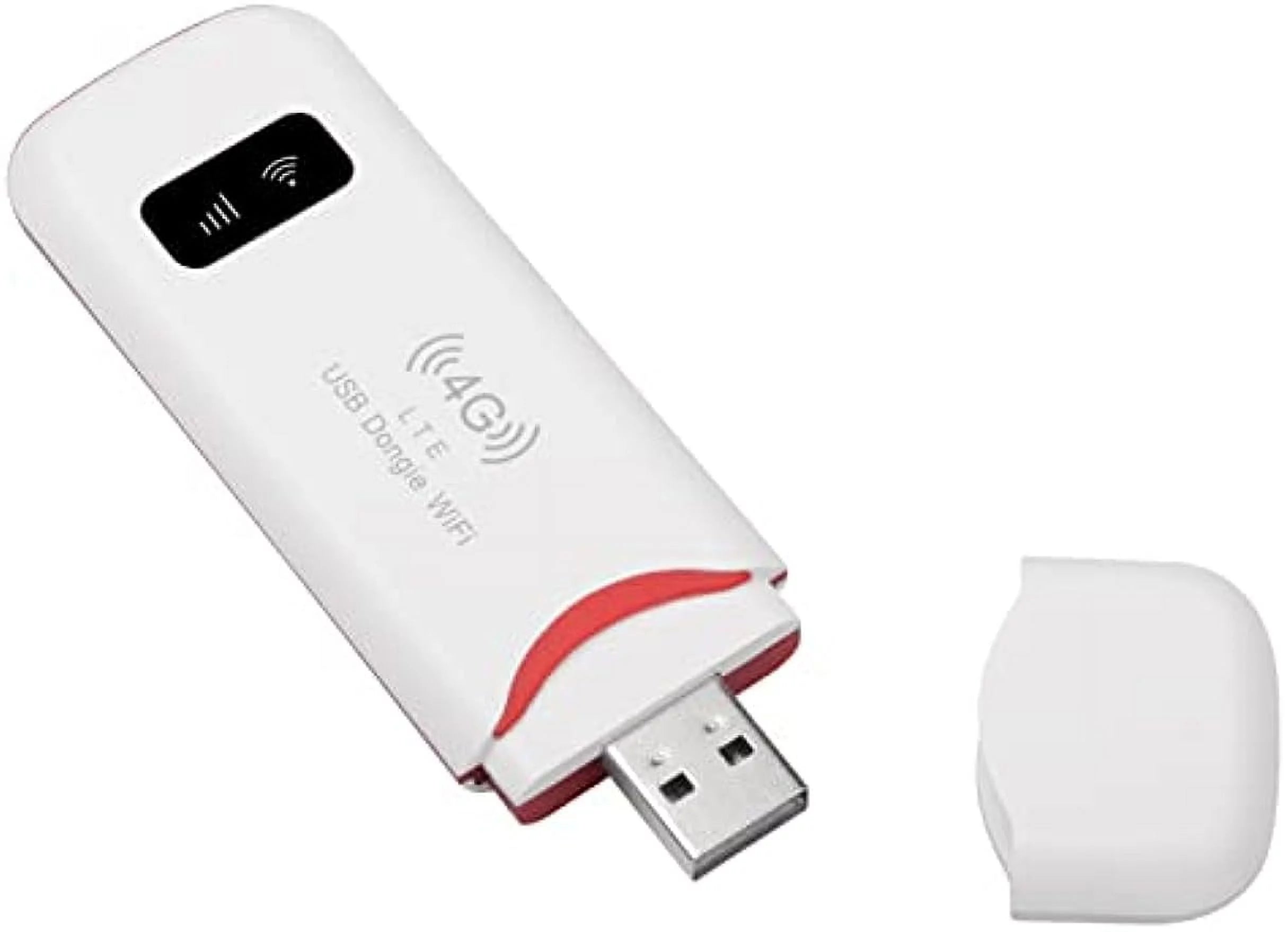 4G LTE USB Portable WiFi Router, Smart Router 150Mbps, Wireless Network Smart Router with SIM Card Slot, Plug and Play, High Speed Portable Travel Hotspot for Car Outdoor Use (White)