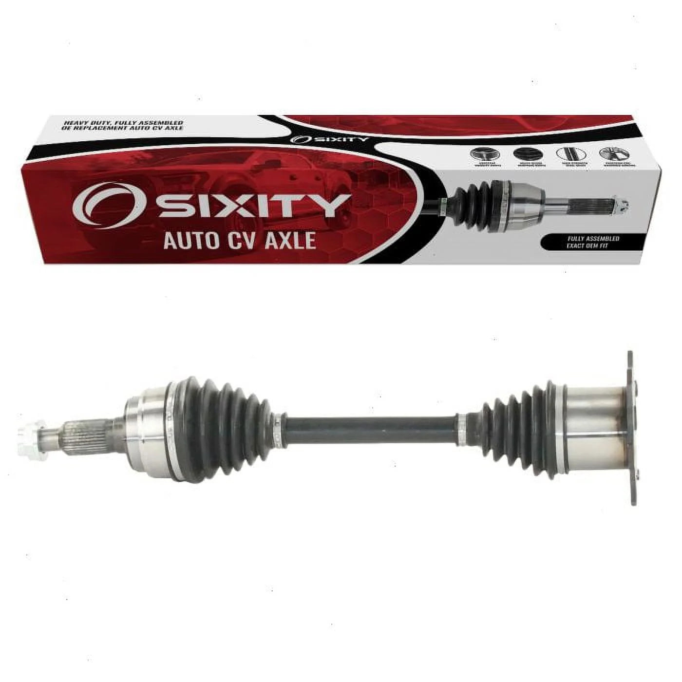 Sixity Front Left CV Axle compatible with Cadillac Escalade 2007-2020 - Driver Side Complete Axle Shaft Assembly