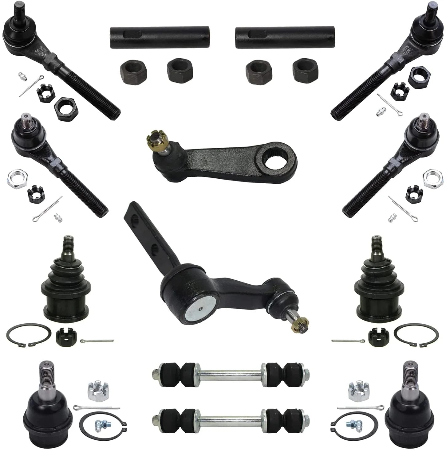 Detroit Axle - 14pc 4WD Front Ball Joints Tie Rods Suspension Kit Replacement for Ford Expedition F-150 Fits select: 1997-2003 FORD F150, 2000-2002 FORD EXPEDITION XLT
