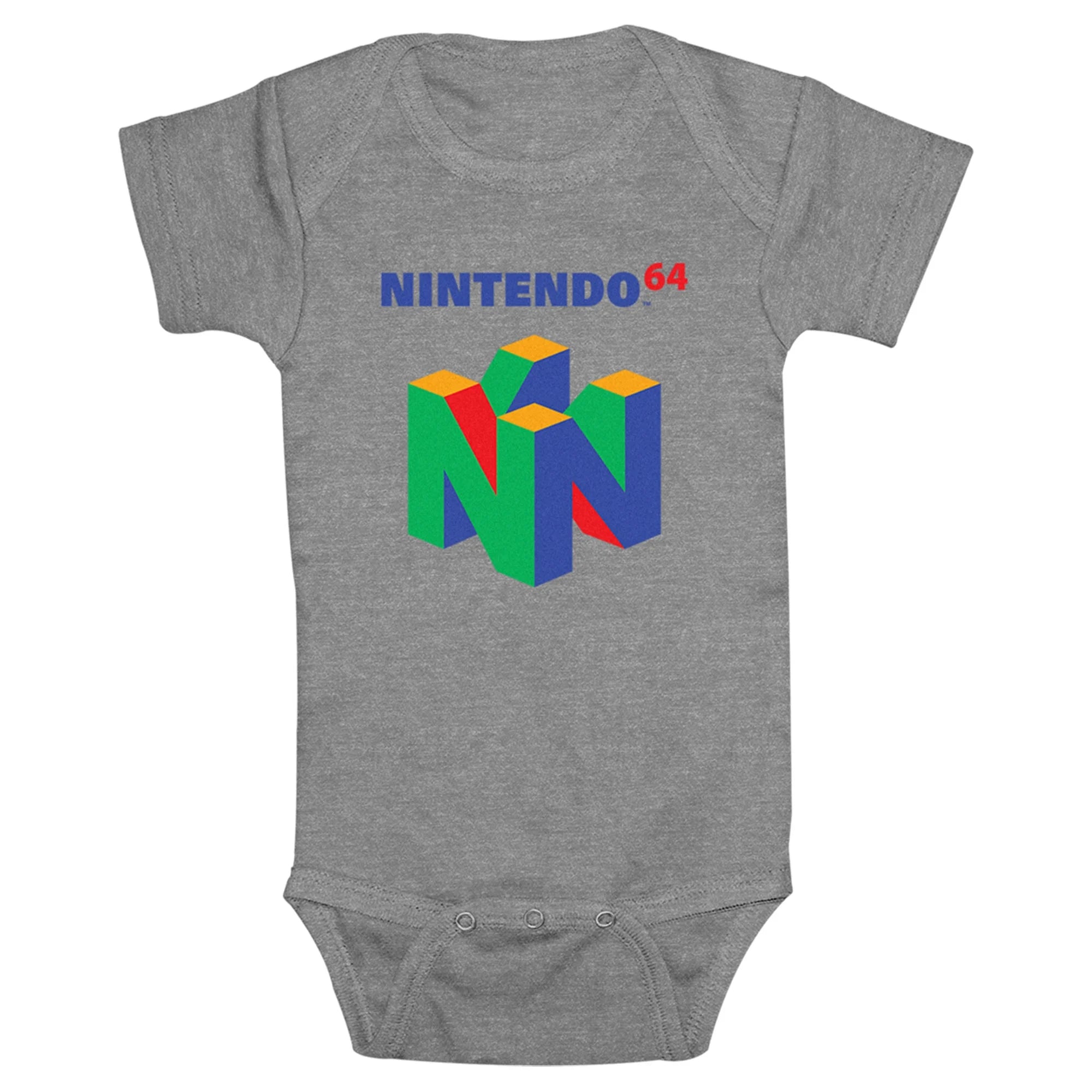 Infant's Nintendo Classic N64 Icon   Athletic Heather 12 Months