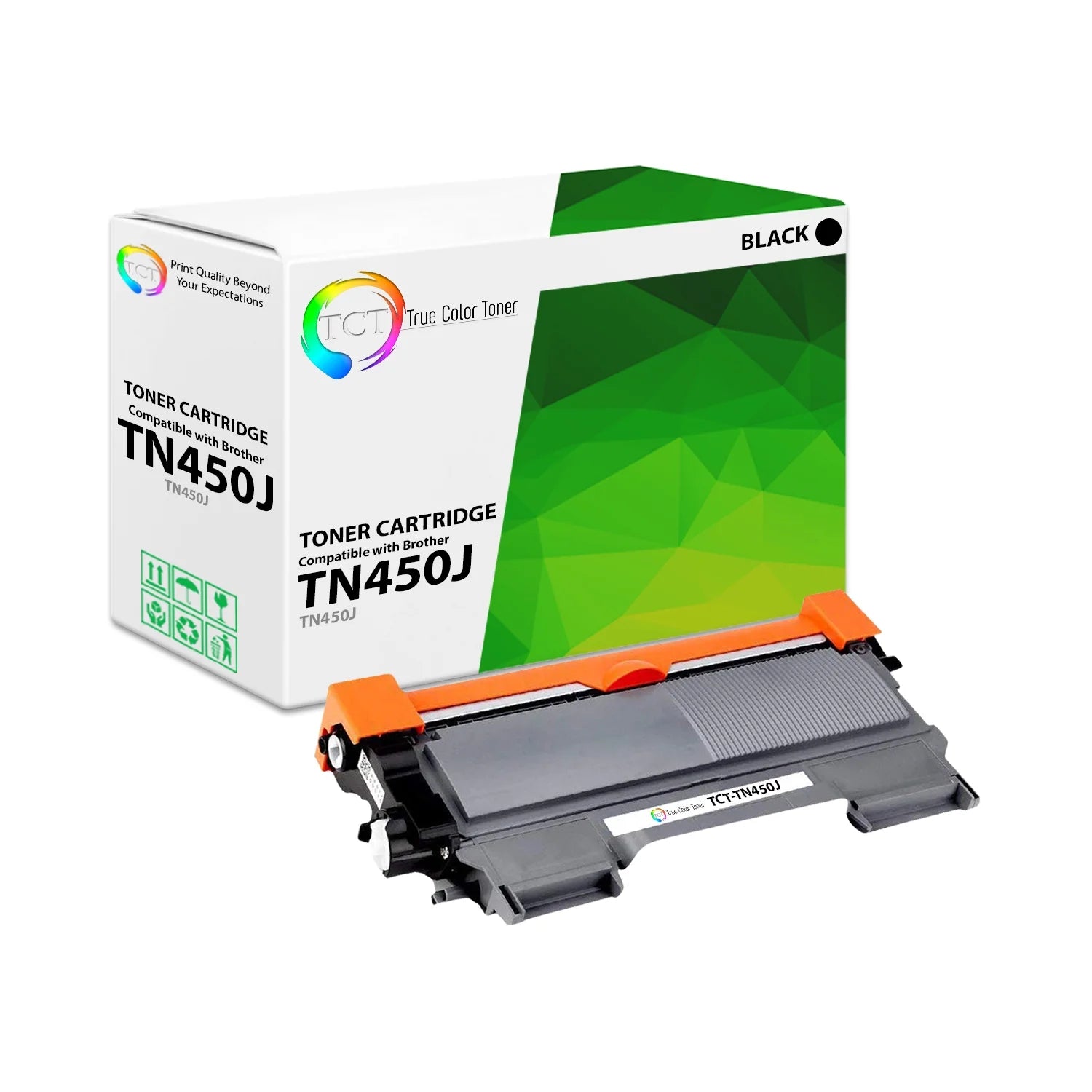 TCT Compatible Jumbo Toner Cartridge Replacement for the Brother TN-420 TN-450 Series - 1 Pack Black