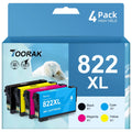 822XL Ink for Epson 822 Ink Cartridges for Epson Workforce Pro WF-3820 WF-4820 WF-4833 WF-4834 WF-4830(4-Pack, Black Cyan Magenta Yellow)