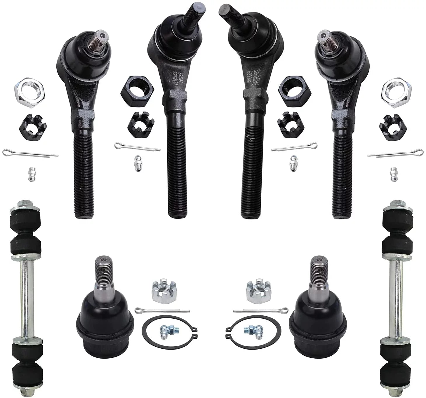 Detroit Axle - 8pc 4WD Front Tie Rods Lower Ball Joints Sway Bars Replacement for Ford F-150 Fits select: 1997-2003 FORD F150, 2000-2002 FORD EXPEDITION XLT