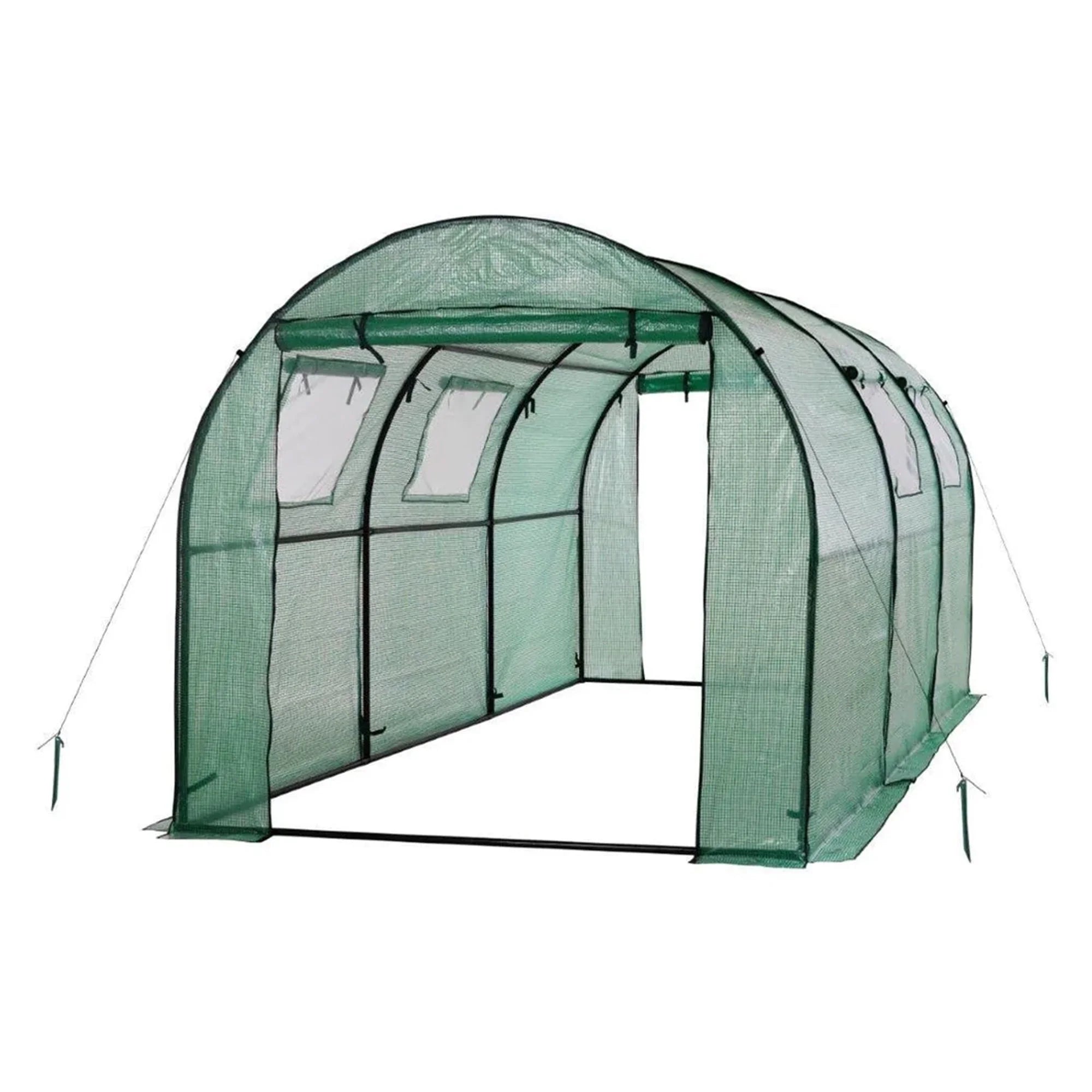 Upper Bounce Ogrow 2 Door Walk In Greenhouse w/ Ventilation Windows, Green