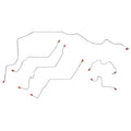 03-05 Dodge Ram 2500/3500, 4wd, Awabs, Front Brake Line Kit; Pickup Truck; Stainless-WKT0354SS