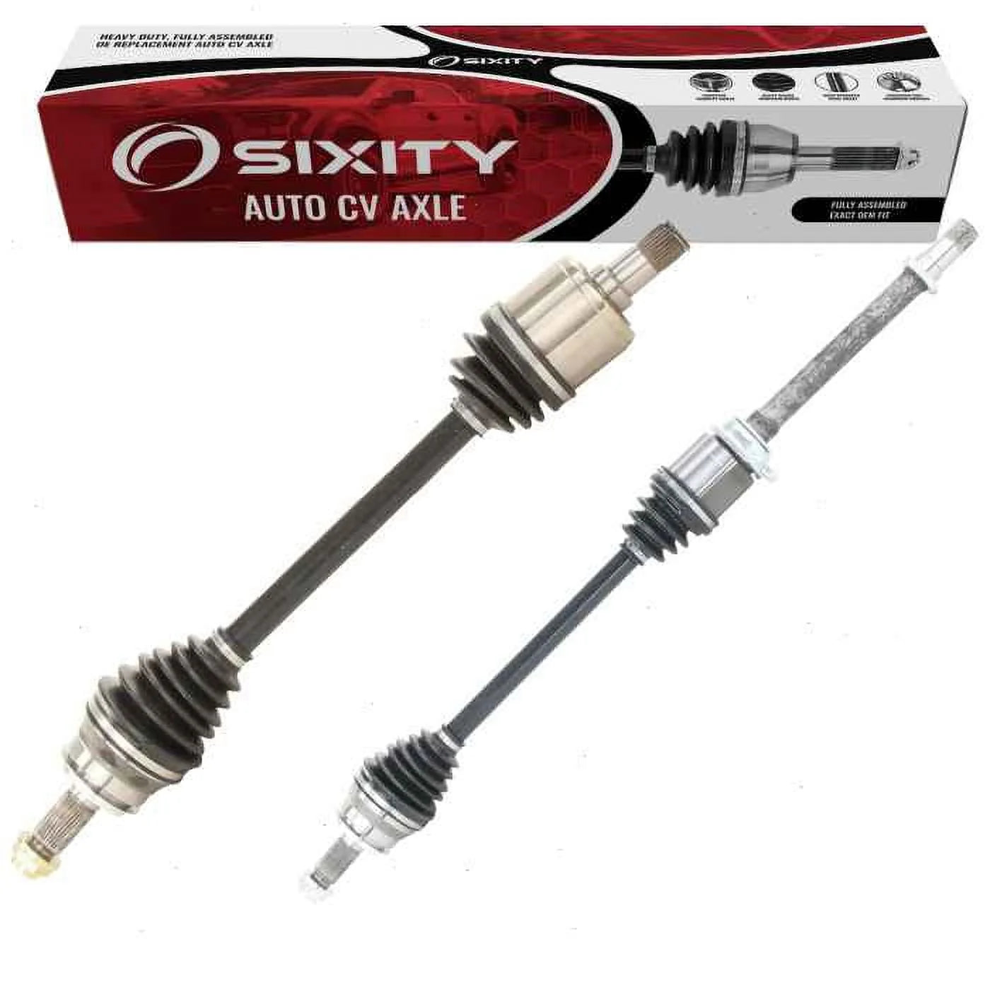 2 pc Sixity Front CV Axle Kit compatible with Honda Odyssey 2011-2017 - Pair Left Right Driver Passenger Complete Axle Shaft Assembly