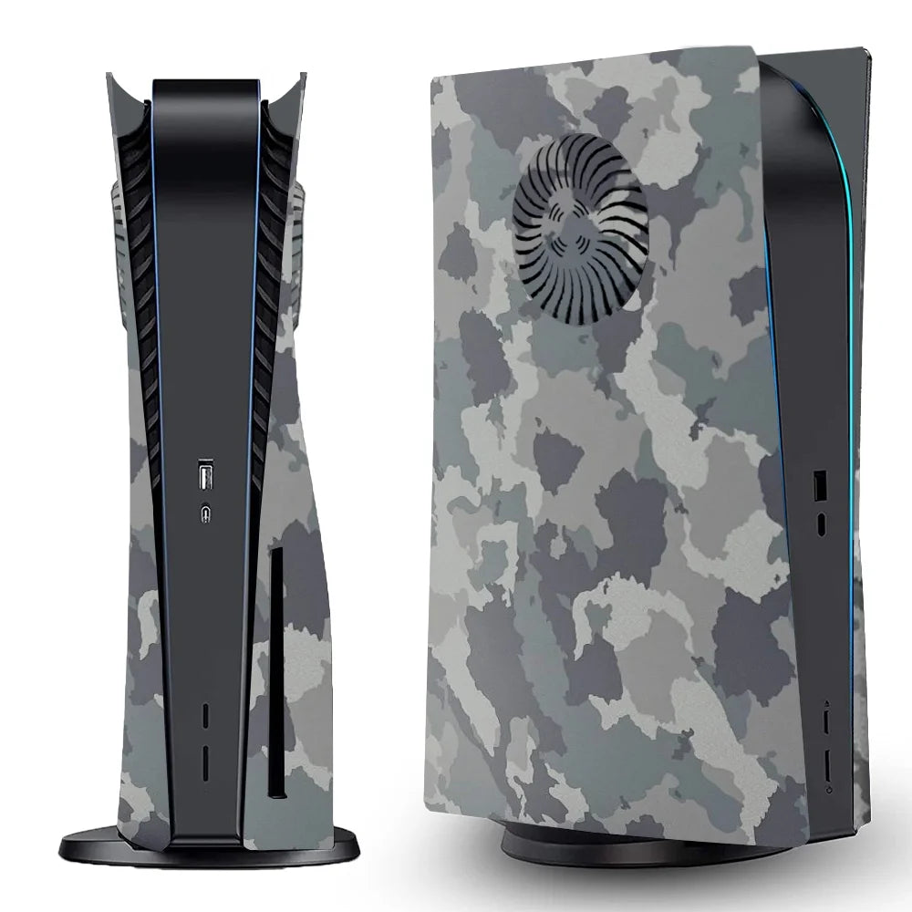 PS5 faceplate with cooling vents and dust filter, ABS side panels, case cover, replacement faceplate housing, dust protection accessories-Disc Edition