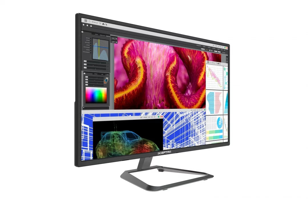 Sceptre 27 IPS Ultra 4K LED Monitor, UHD 3840x2160, HDMI DVI DisplayPort Speakers, Metal Black 2018