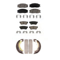 Transit Auto Front Rear Ceramic Brake Pads And Parking Shoes Kit For 2001-2006 Hyundai Santa Fe KCN-100156
