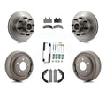 Transit Auto - Front Rear Disc Brake Rotors Hub Assembly Ceramic Pads And Drum Kit (7Pc) For 1998-1999 Chevrolet C1500 Suburban DIESEL engine With 10 Diameter K8T-103178
