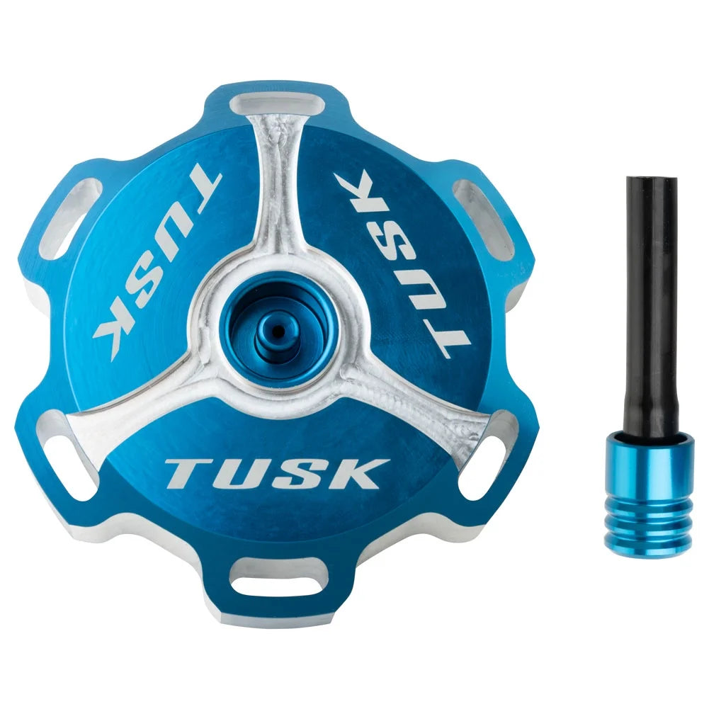 Tusk Billet Aluminum Gas Cap Blue Machined For Yamaha WOLVERINE 450 4X4 2008