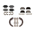Transit Auto - Front Rear Ceramic Brake Pads And Parking Shoes Kit For 2005-2010 Scion tC KTN-100811