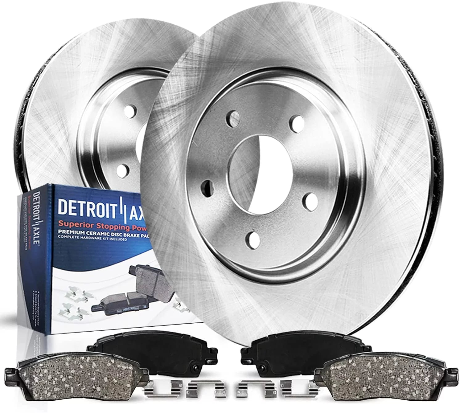 Detroit Axle - Front Brake Kit for Volvo C30 C70 S40 V50 Ford C-Max Escape Brake Rotors Ceramic Brake Pads Replacement: 11.81 Front Rotors