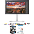 LG 27UP850N-W 27 IPS 4K UHD VESA HDR400 Monitor with USB Type-C Bundle with 3 Year Extended Warranty and Microsoft 365 Personal 15 Month Subscription