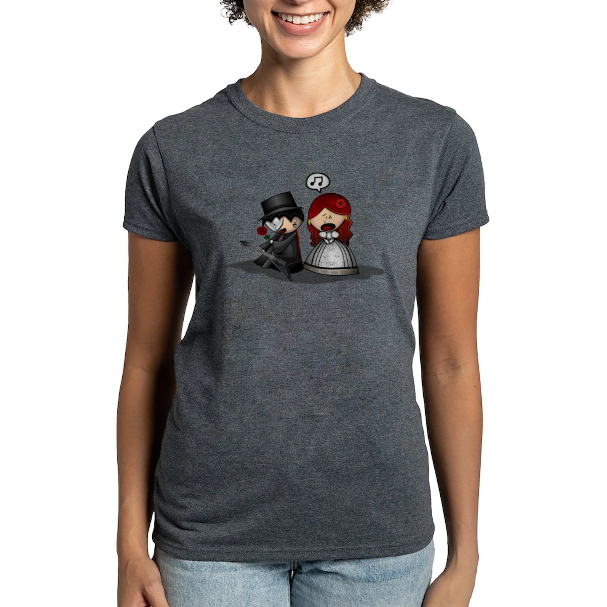 CafePress - The Phantom Of The Opera T Shirt - Women's Dark T-Shirt
