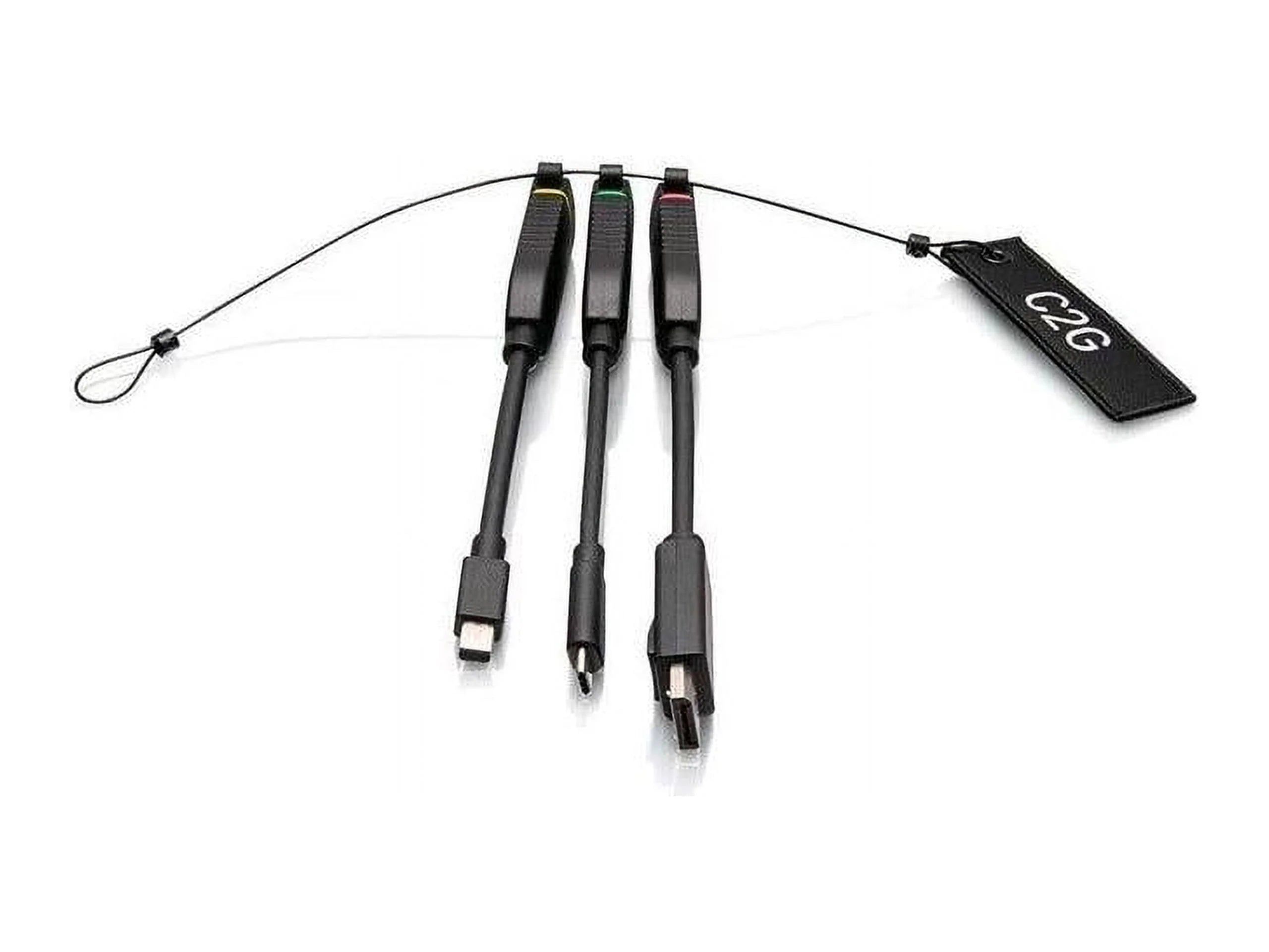 C2G 4K HDMI Dongle Adapter Ring with Color Coded Mini DP, DP, and USB C