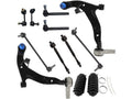Front and Rear Control Arm Ball Joint Tie Rod and Sway Bar Link Kit - Compatible with 2003 - 2004 Nissan Murano
