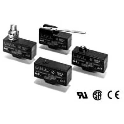 Omron Z-15GQ-B General Purpose Basic Switch, Panel Mount Plunger, Medium OP, Screw Terminal, 0.5mm Contact Gap, 15A Rated Current