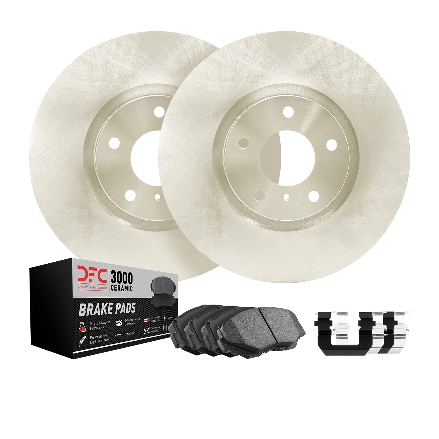 Dynamic Friction Company Front Brake Rotors with 3000 Series Ceramic Brake Pads includes Hardware 6312-27077 Fits select: 2019-2021 VOLVO XC60 T5 MOMENTUM, 2022 VOLVO XC60 B5 MOMENTUM
