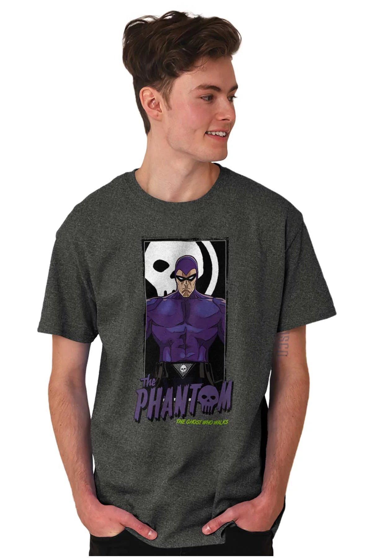 the Phantom Ghost Who Walks Skull Men's Graphic T Shirt Tees Brisco Brands L