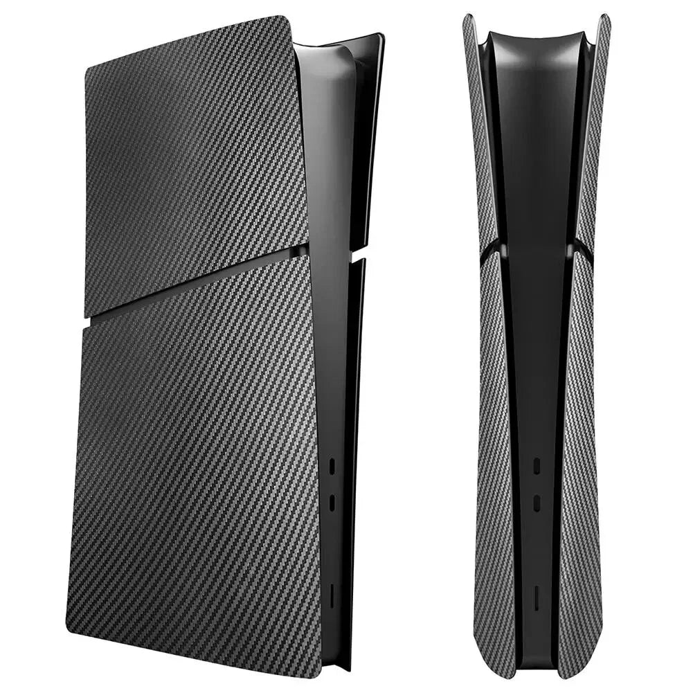 Carbon Fiber Pattern Console Case Replacement for PS5 Slim Digital and Disc Edition Faceplate Gaming Accessory Anti Scratch Cover-for Digital Edition