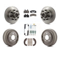 Transit Auto - Front Rear Disc Brake Rotors Hub Assembly Ceramic Pads And Drum Kit (7Pc) For 1995-1997 GMC Yukon RWD with DIESEL engine With 10 Diameter K8C-102726