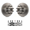 Transit Auto - Front Disc Brake Rotors Hub Assembly And Semi-Metallic Pads Kit For Ford F-350 F-250 E-250 Econoline E-350 Club Wagon Super Duty K8A-100036