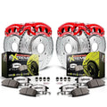 Power Stop Front and Rear Z26 Street Warrior Brake Pad Rotor and Caliper Kit KC2706-26 Fits 2002 Nissan Maxima