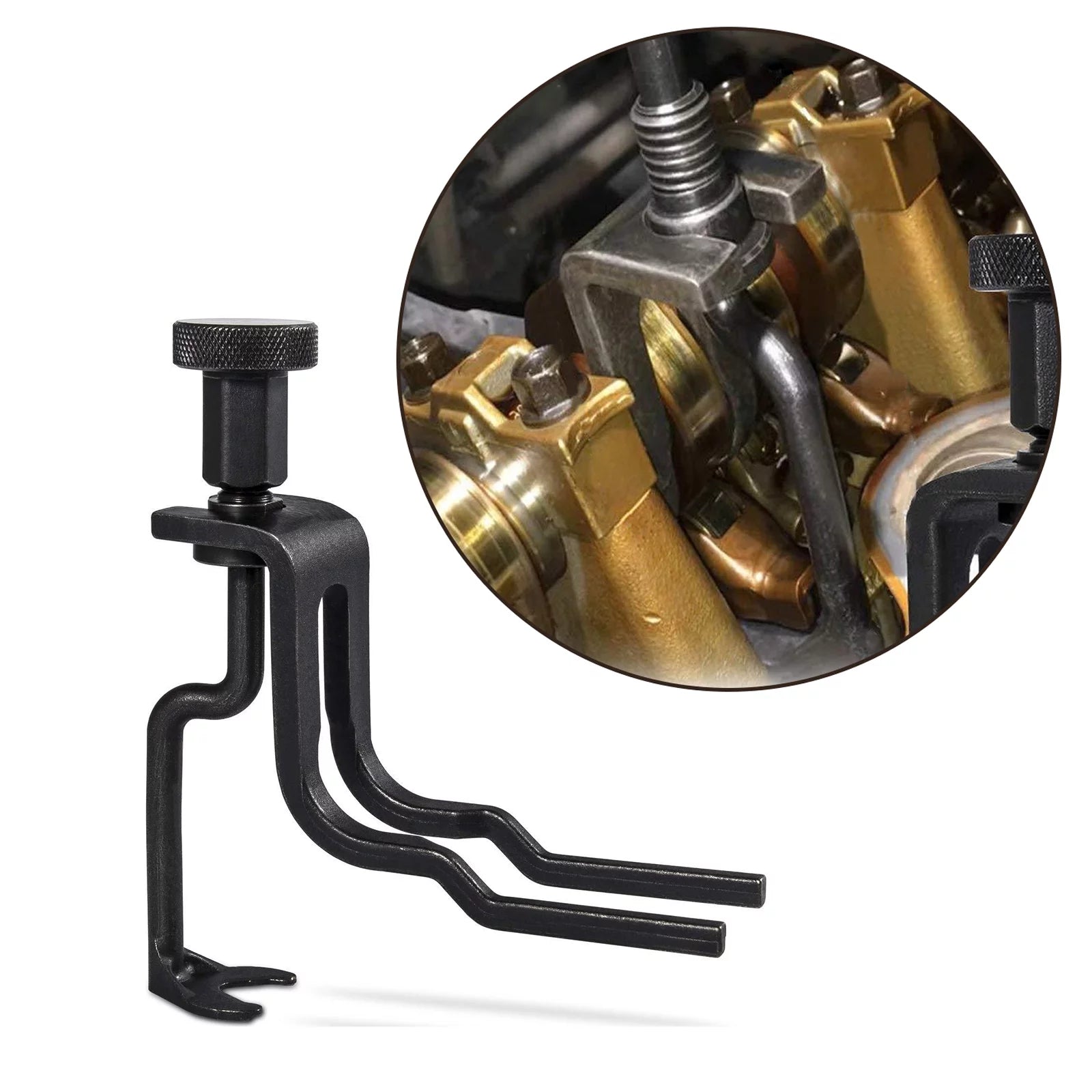 Black Valve Spring Compressor Tool Fit For Ford 4.6L 5.4L 6.8L 3V Engines