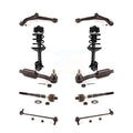 Front Control Arms Assembly And Complete Shock Tie Rods Link Sway Bar Suspension Kit (10Pc) For 2005-2007 Honda Odyssey Touring KSS-104001