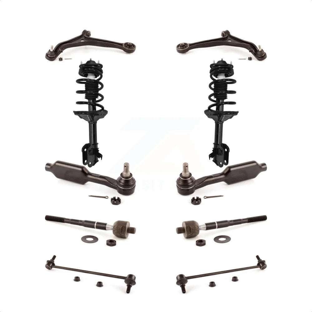 Front Control Arms Assembly And Complete Shock Tie Rods Link Sway Bar Suspension Kit (10Pc) For 2005-2007 Honda Odyssey Touring KSS-104001