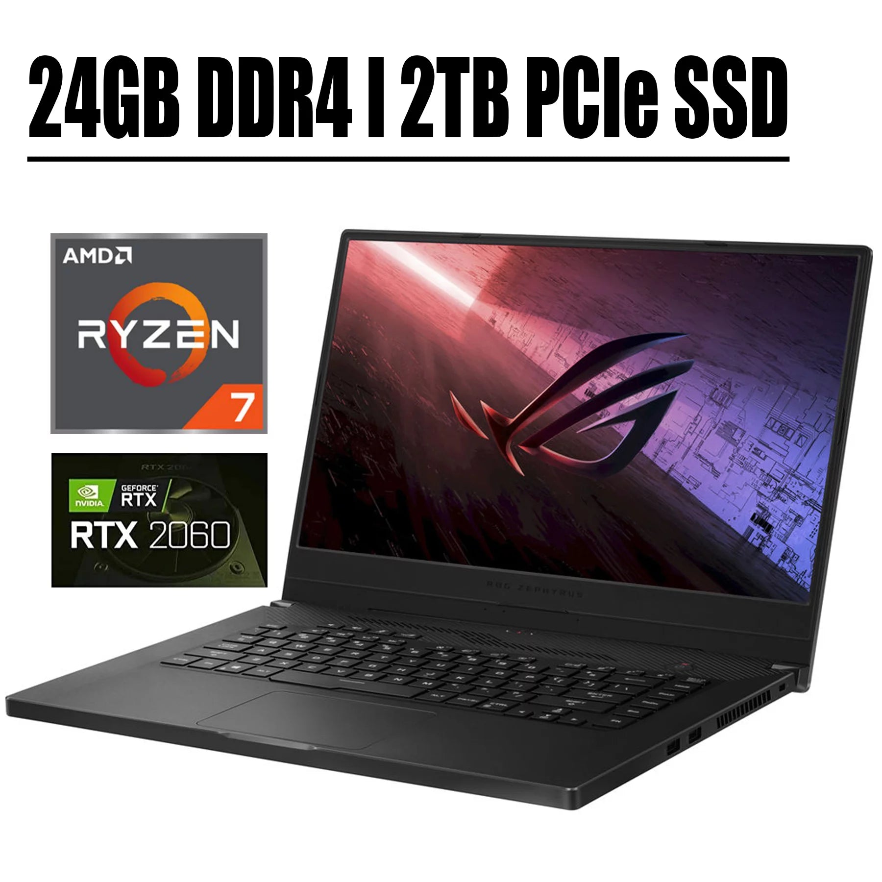 2020 Newest ASUS ROG Zephyrus G15 15 Premium Gaming Laptop I 15.6 240Hz FHD IPS I AMD Eight-Core Ryzen 7 4800HS I 24GB DDR4 2TB PCIe SSD I 6GB GDDR6 RTX 2060 I Backlit KB Win 10 Pro