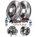 Detroit Axle - Front Wheel Bearing Hub Assemblies and 321mm Brake Kit Rotors w/Ceramic Pads for 10-16 Buick LaCrosse - [11-16 Regal] - 10-16 Chevy Equinox - [14-17 Impala] - 13-15 Malibu