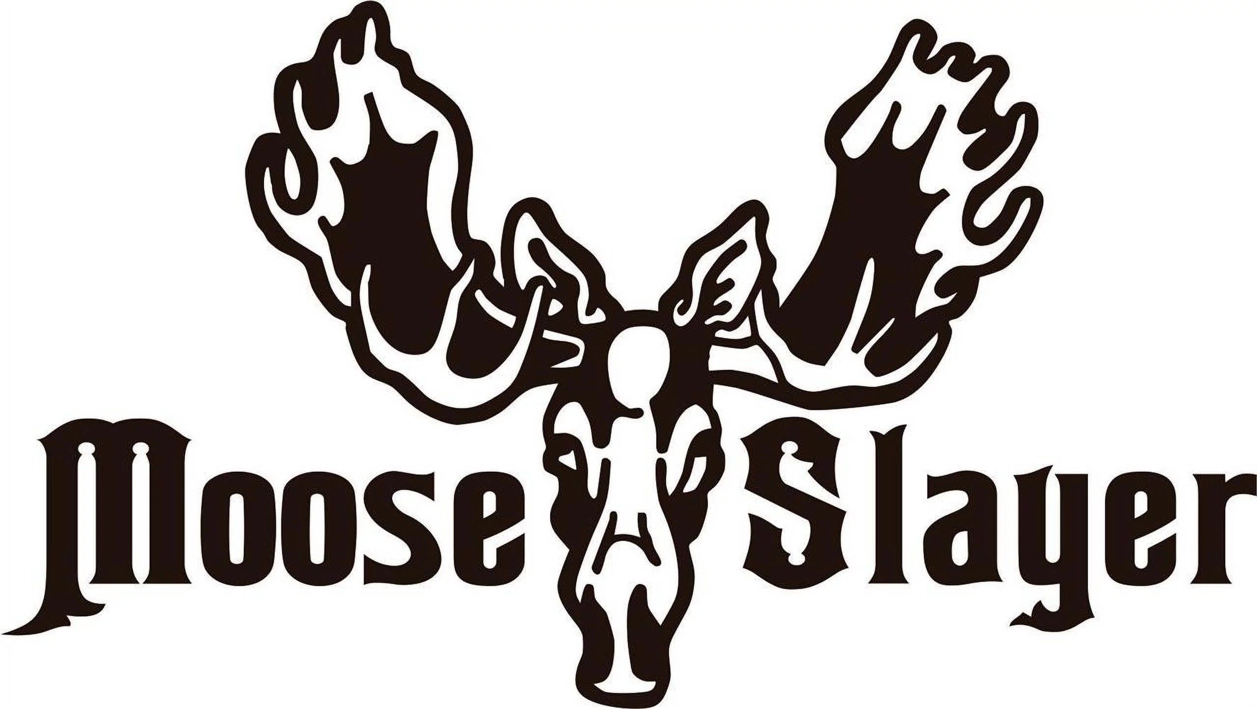Wall Design Pieces Moose Slayer Moose Head Image Animal Hunting Hunter Man Gun Boys Kids Bed Room Sports 12 X 24 Inches