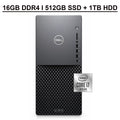 Dell XPS 8940 Gaming Desktop Computer 11th Gen Intel Octa-Core i7-11700 16GB DDR4 512GB SSD 1TB HDD GeForce GTX 1660 Super 6GB Intel UHD Graphics 750 USB-C WiFi6 Bluetooth Card Reader Win10 Black