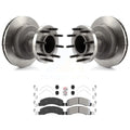 Transit Auto - Front Disc Brake Rotors Hub Assembly And Semi-Metallic Pads Kit For Ford F-350 Super Duty With Dual Rear Wheels K8A-105789