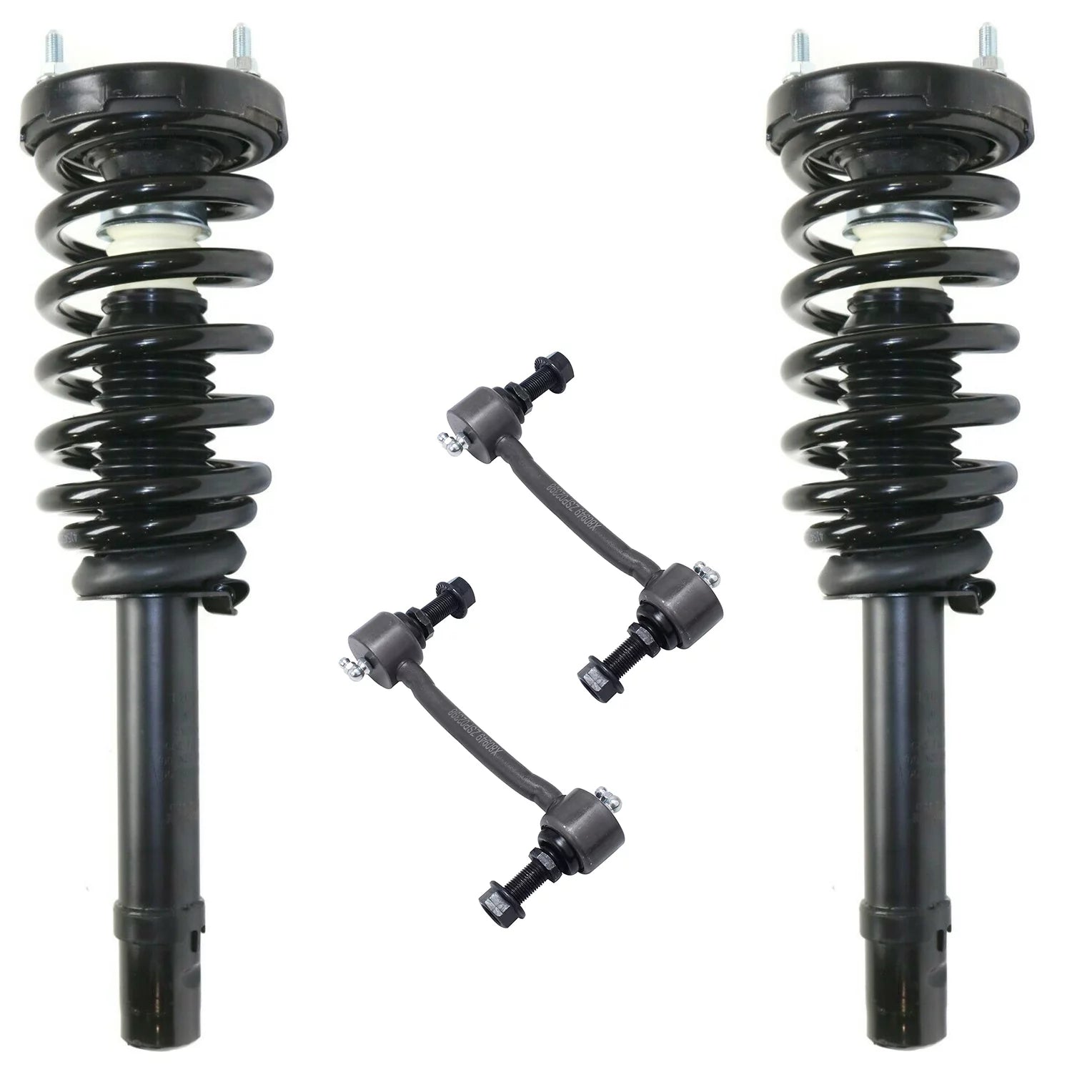 Detroit Axle - Front Struts Sway Bars kit for 2006-2011 Hyundai Azera 06-10 Sonata Complete 2 Struts w/Coil Spring 2 Front Sway Bar Links 2007 20008 2009 2010 Replacement Ready Struts Assembly