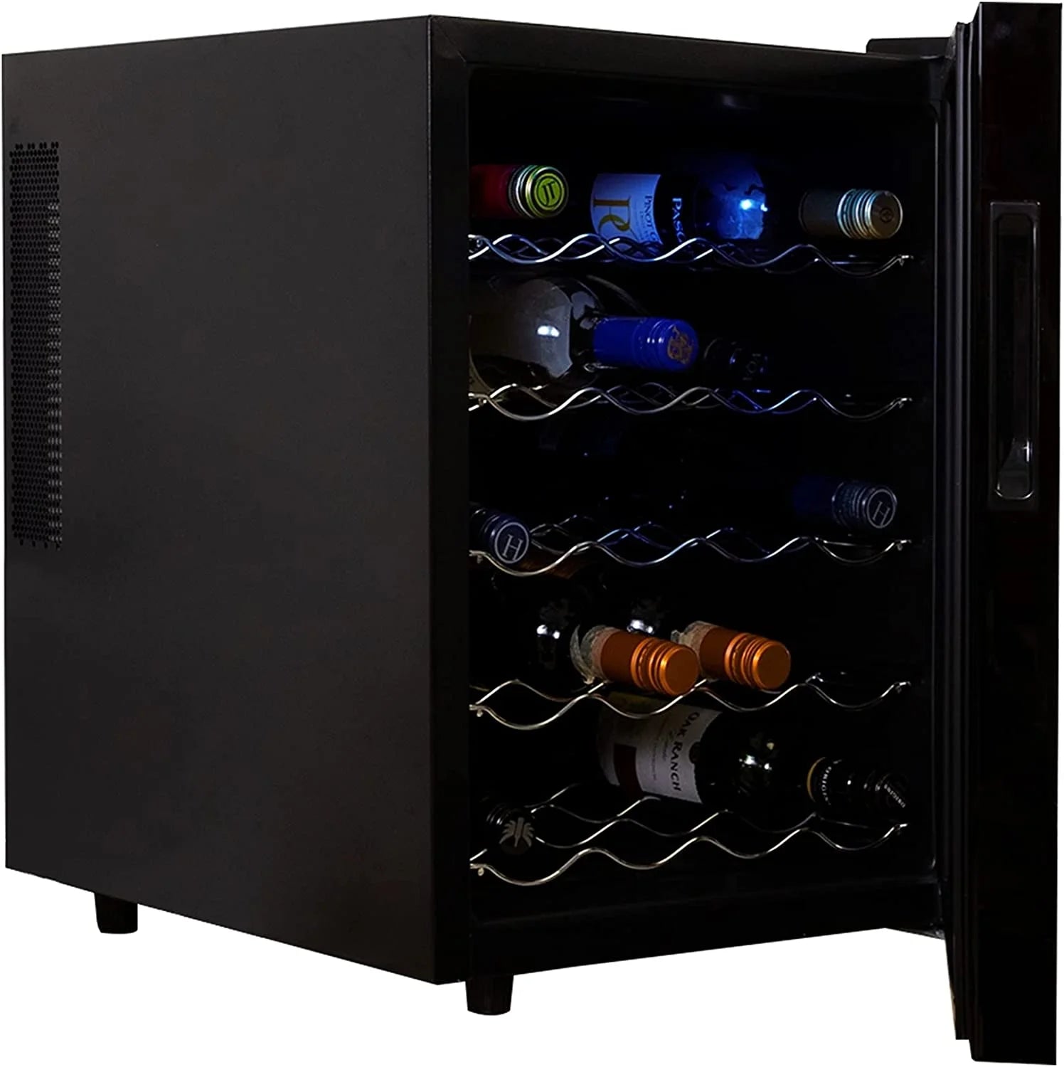durable Koolatron Urban Series 20 Bottle Wine Cooler  Black Thermoelectric Wine Fridge  Freestanding Wine Refrigerator for Home Bar  Small Kitchen  Apartment  Condo  Cottage  RV