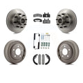 Transit Auto - Front Rear Disc Brake Rotors Hub Assembly Semi-Metallic Pads And Drum Kit (7Pc) For 1998-1999 Chevrolet C1500 Suburban DIESEL engine With 10 Diameter K8S-102834