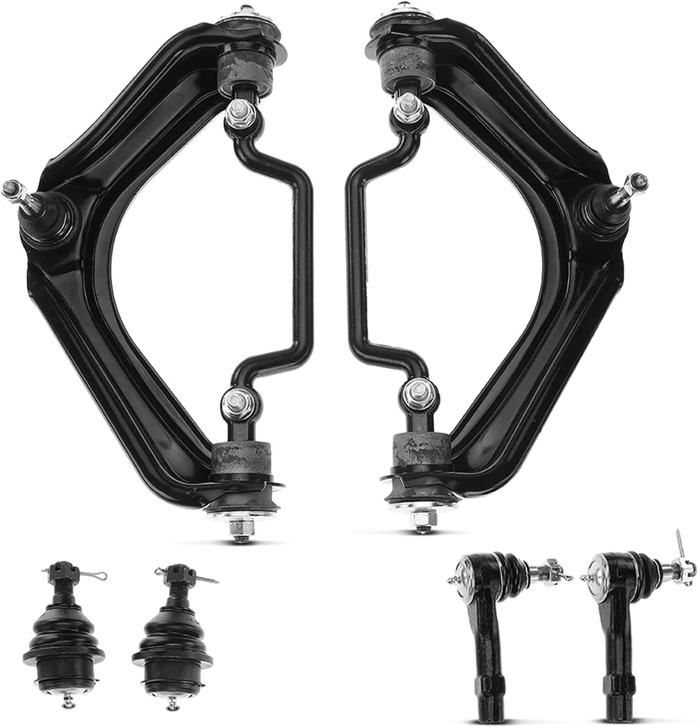 A-Premium 6Pcs Front Suspension Kit Upper Control Arm Ball Joint Tie Rod End Compatible with Ford Explorer Mercury Mountaineer 2002-2003